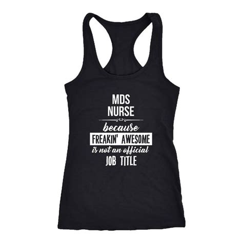 Mds Nurse Racerback Tank Top T Shirt Funny Mds Nurse Tank Etsy