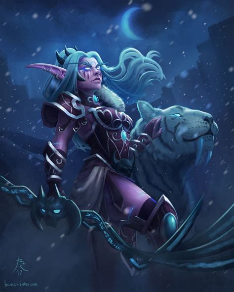 Illustration De Bruna Richter Night Elf Warcraft Art Elf Art