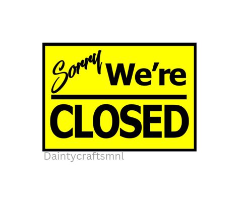 Sorry Were Closed Signage Lazada Ph