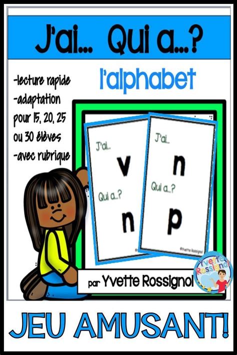 Improve your french vocabulary by studying common words in the language that start with letters k, l, m and n. Activité pour pratiquer l'alphabet avec toute la classe en français! Ce ...