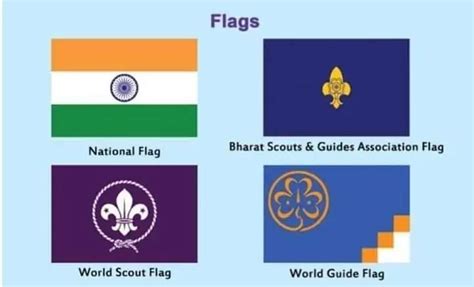 Flag National Flag Bharat Scout Guide Flag World Scout Flag World
