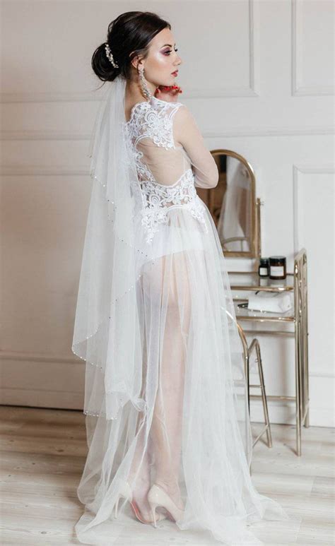Boudoir Dress Bridal Robe Wedding Lace Robe Honeymoon Etsy