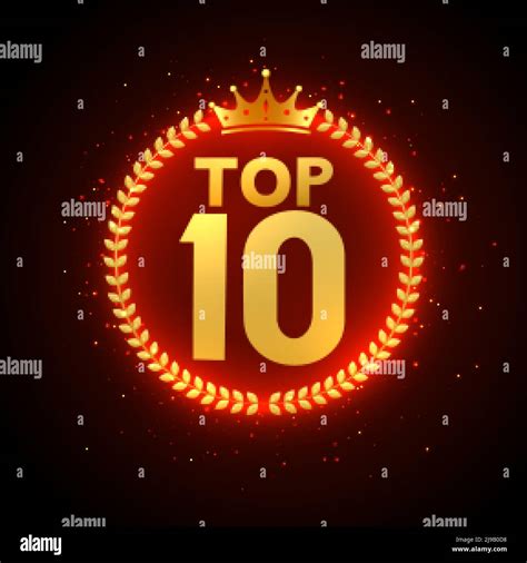 Top 10 Award Background In Golden With Crown Stock Vector Image And Art