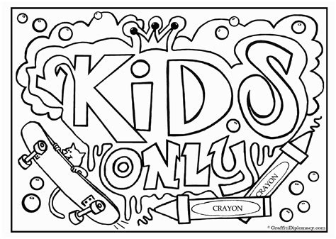 Graffiti Words Coloring Pages For Teenagers Coloring Pages