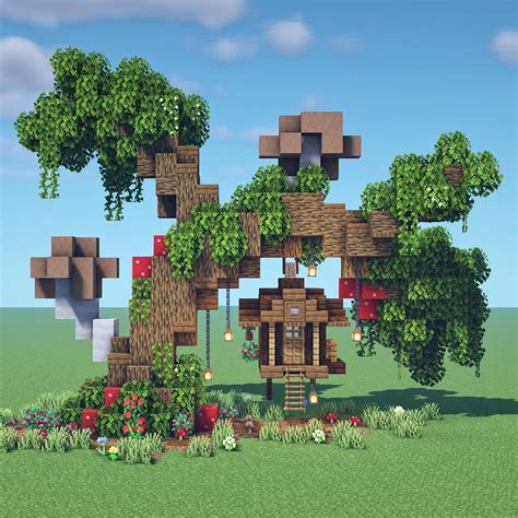 I Built A Wonky Treehouse R Minecraft Adf