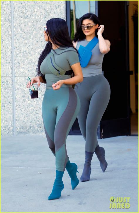 Kim Kardashian And Kylie Jenner Arrive For A Photo Shoot In La Photo