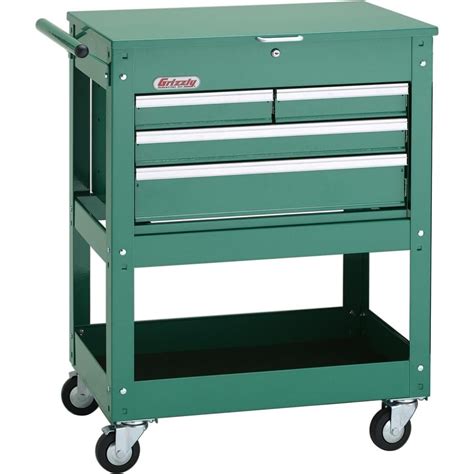 Rolling Tool Cart With 4 Drawer Tool Chest At Grizzly Com Tool Cart