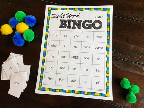 Sight Word Bingo Free Printable