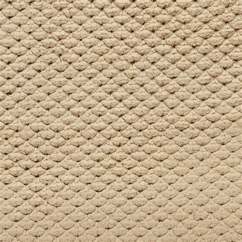 Beige Soft Textured Plush Woven Upholstery Chenille Velvet Fabric By