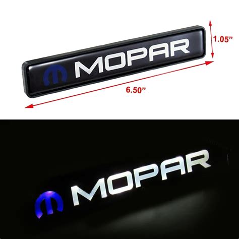 1pcs Mopar New Led Light Car Front Grille Badge Illuminated Decal