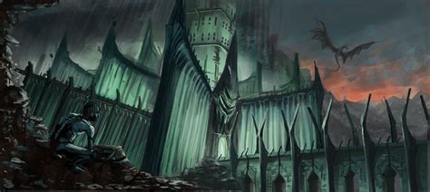 Minas Morgul Art Lord Of The Rings Middle Earth Digital Wallpaper