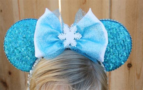 Frozen Inspired Minnie Mouse Disney Ears Diy Mickey Ears Disney