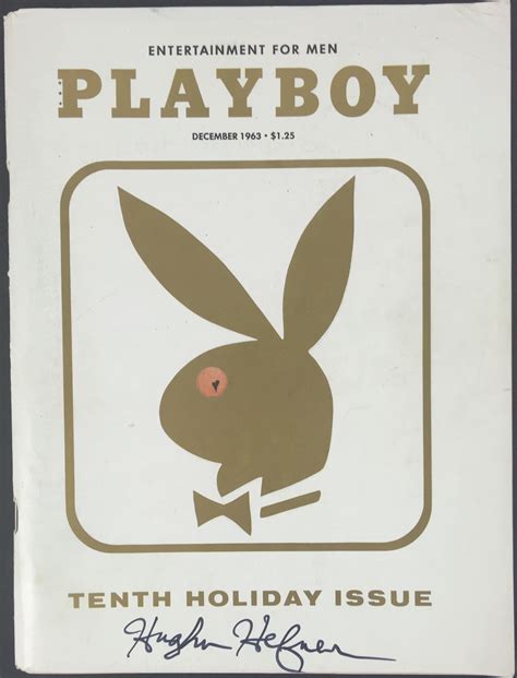 Lot Detail Playboy Hugh Hefner Signed December 1963 Playboy 10th