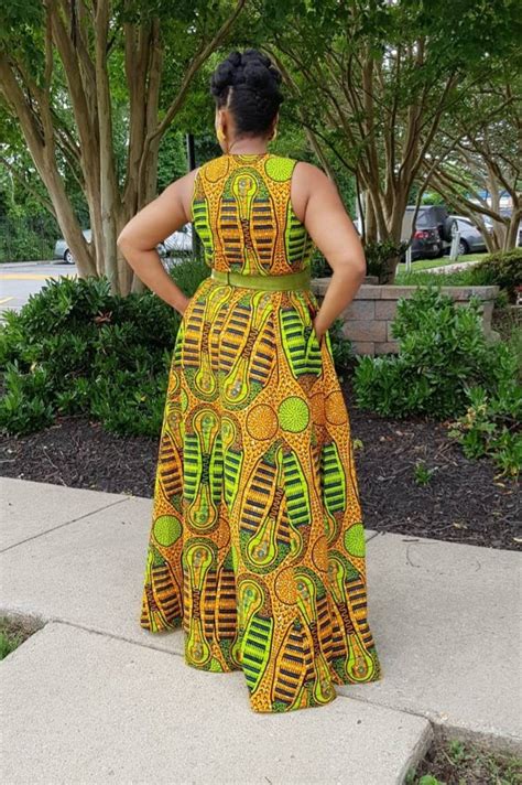 Ankara Maxi Dress African Print Maxi Dress Long African Etsy