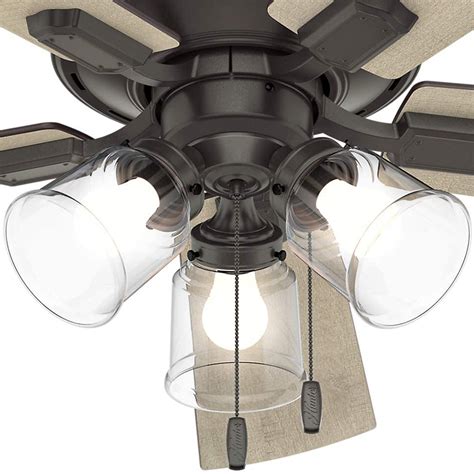 Hunter Crestfield 52 Inch Indoor Ceiling Fan With Led Lights Noble