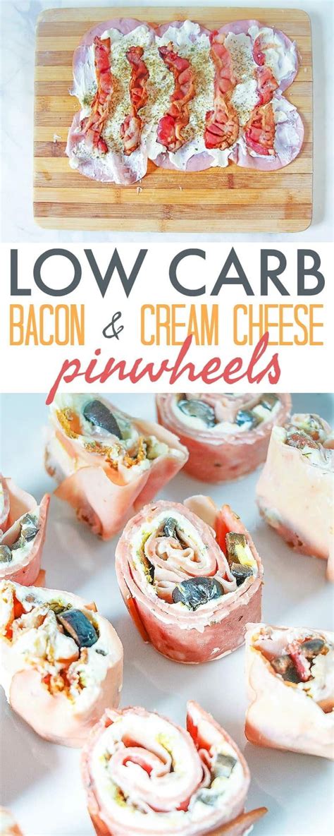 These low carb ketogenic cream cheese cookies are soft, chewy, and delicious eaten warm. Low Carb Pinwheels with Bacon and Cream Cheese - 730 Sage Street