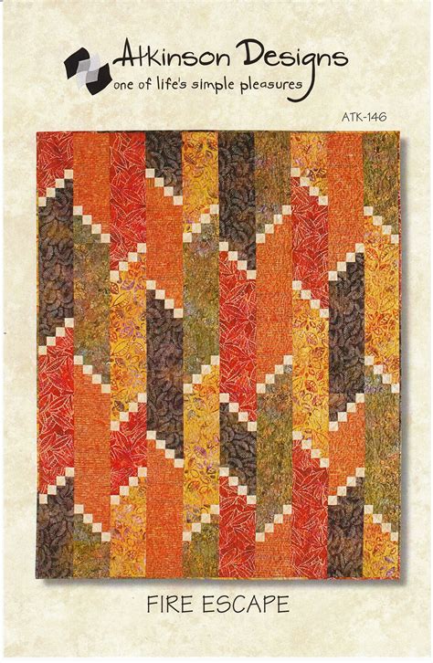 Fire Escape Quilt Quilting Pattern From Atkinson Designs Brand Etsy