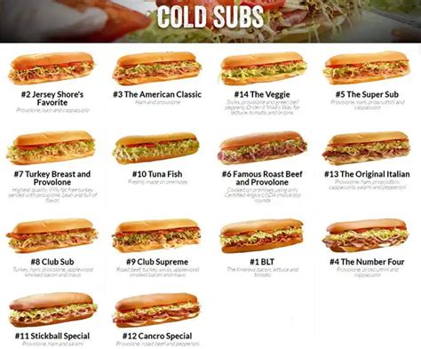 Menu Of Jersey Mike S Subs Southpark Meadows Austin Restaurant Southpark Meadows Austin