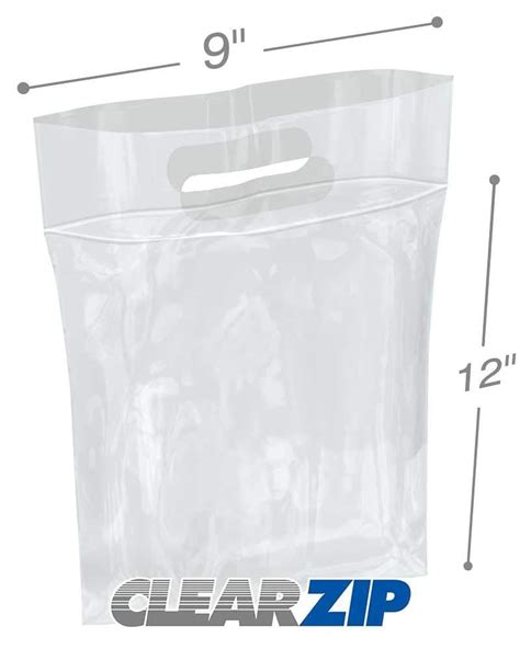 Apq Pack Of 500 Die Cut Zip Lock Bags 9 X 12 Clear Polyethylene Handle