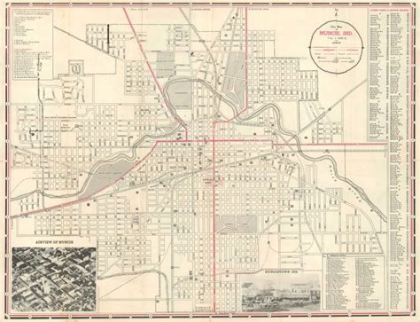 City Map Of Muncie Indiana Curtis Wright Maps