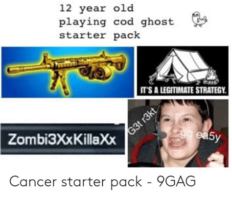 12 Year Old Playing Cod Ghost Starter Pack Its A Legitimate Strategy