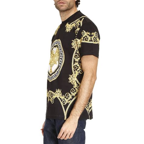 T Shirt Men Versace T Shirt Versace Men Black T Shirt Versace A76113 A221496 Giglio En