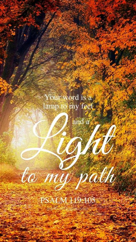 Autumn Path Psalm 119105 Phone Wallpaper Free Bible