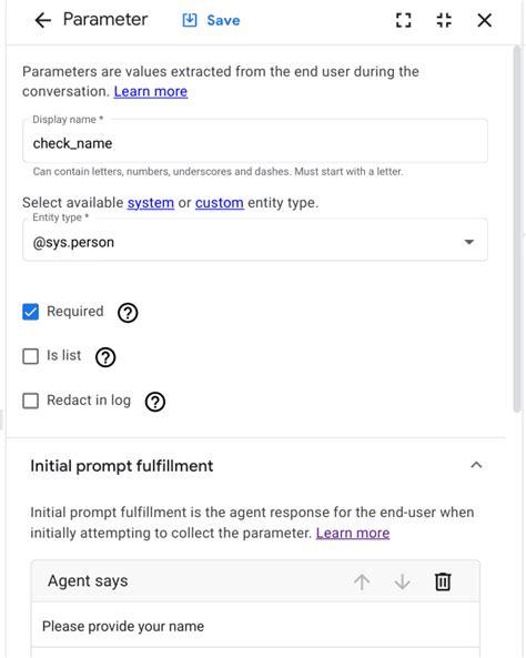 Dialogflow Cx Slot Filling Only Prompting Page Parameter