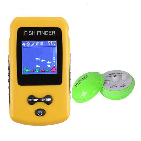 Rechargeable Portable Wireless Fishfinder Sonar Sensor Handheld Lcd