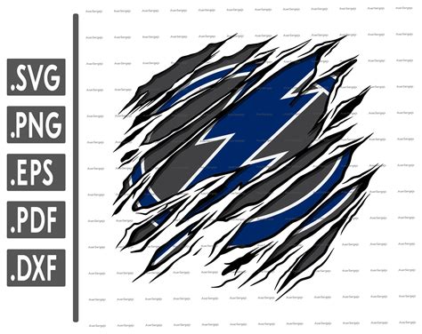 Tampa Bay Lightning In Claw Mark Svg Tampa Bay Lightning Svg Etsy