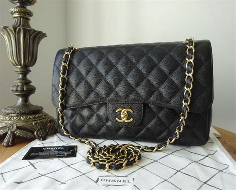 Chanel Timeless Classic 255 Large Jumbo Double Flap Bag In Black