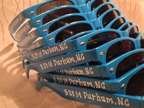 Set Of Blue Personalized Sunglasses For Wedding Party Favor