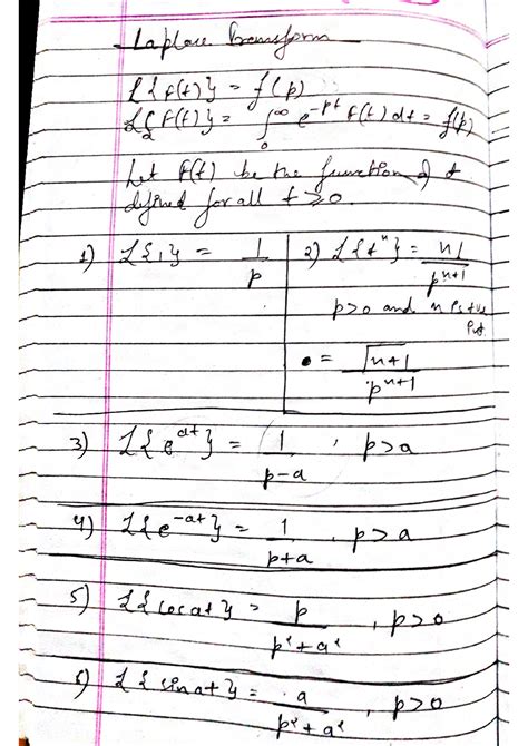 Solution Laplace Transform Handwritten Notes 2 Studypool