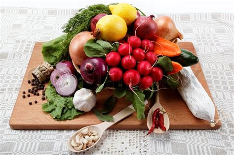 Healthy Food Fresh Vegetables And Stock Image Colourbox