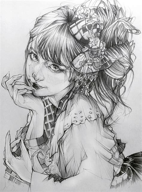 Artstation Pencil Drawing Portrait Toh Yasu藤保 048