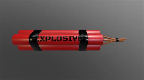 Tnt Dynamite Explosive Triple 3d Model By Tessaraoxygen