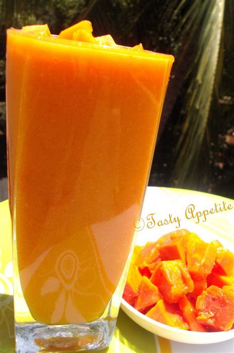 Papaya Smoothie Tasty Appetite
