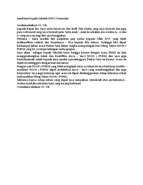 Contoh Pidato Hari Ulang Tahun Sekolah – Sketsa