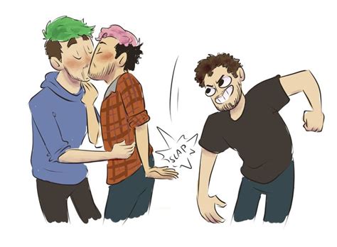 Septiplier Kiss By Iivakana Wade In The Background Giving Mark A Good