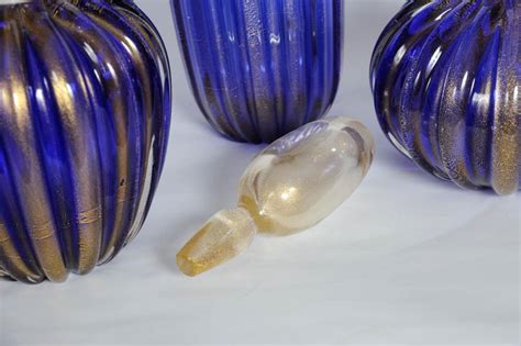 Set Of Three Bottles In Murano Glass At 1stdibs