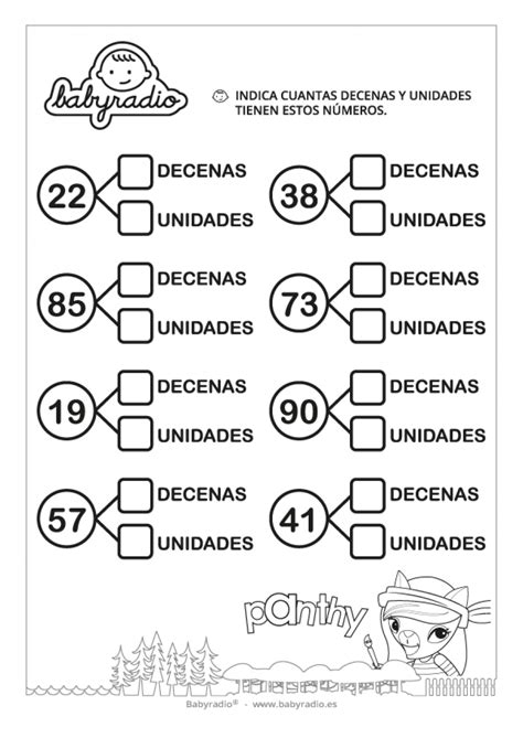 Fichas Para Trabajar Y Aprender Las Decenas Y Unidades Decenas Y