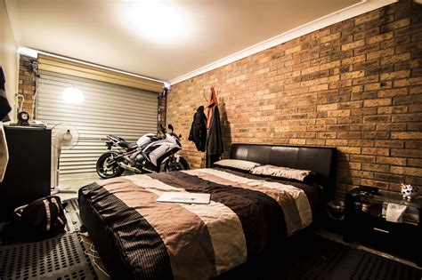 Arlo & jacob) with a small garage off a living space or hallway, converting it into a spare bedroom for guests is a good idea, but the room will be much more practical if you swap a conventional bed for sofa bed and fit in a desk or exercise space to double the functionality. Excited to finally sleep next to my baby! : motorcycles