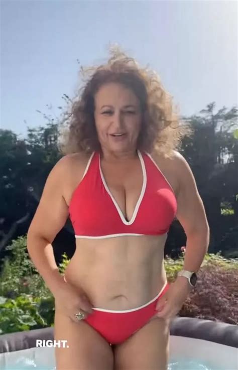 Loose Womens Nadia Sawalha Goes For Cheeky Naked Swim To Cool Off During Heatwave Ok Magazine