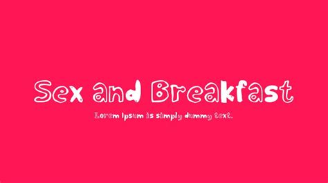 sex and breakfast font download free for desktop and webfont