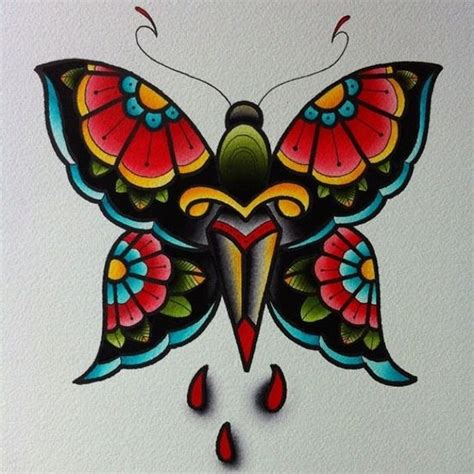 Butterfly Flash Colorful Butterfly Tattoo Traditional Butterfly Tattoo Butterfly Tattoo Designs