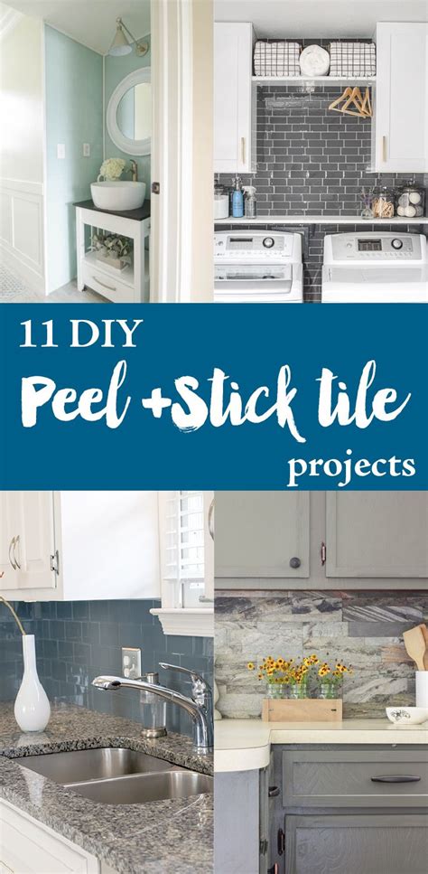 Kasaro peel and stick backsplash, decorative 3d kitchen backsplash peel and stick (self adhesive wall tiles for dining room, 10 sheets 12 inch x 10 inch). 11 DIY Peel and Stick Tile Projects | Stick on tiles, Peel ...