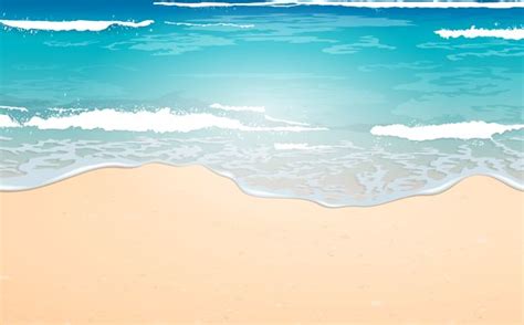 Sea Free Png Clip Art Image Beach Cartoon Beach Illustration Wave