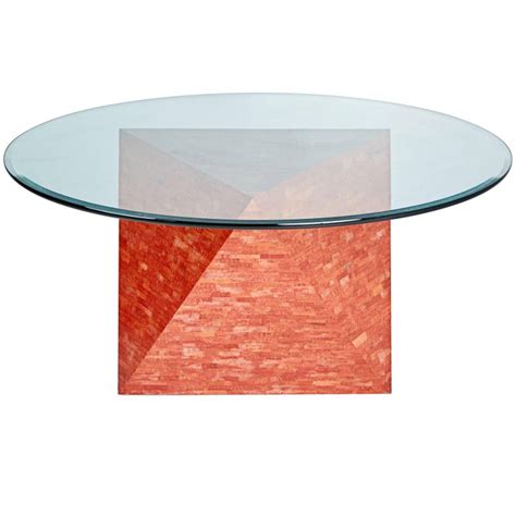 Maitland Smith Red Polyhedral Dining Table Circa 1990 Signed At 1stdibs