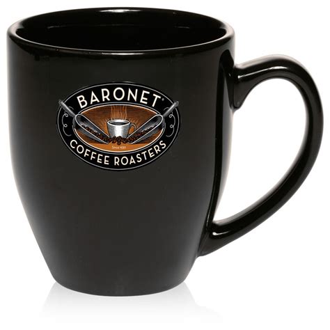 Large 16 Oz Bistro Glossy Personalized Coffee Mugs 12 Colors 5000