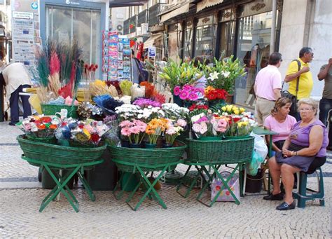 Outdoor Flower Market In Lisbon Portugal Editorial Photo Image Of